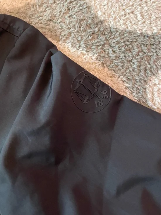 NWOT HUNTER size large Black Windbreaker Jacket with Contrast Trim - Picture 3 of 8